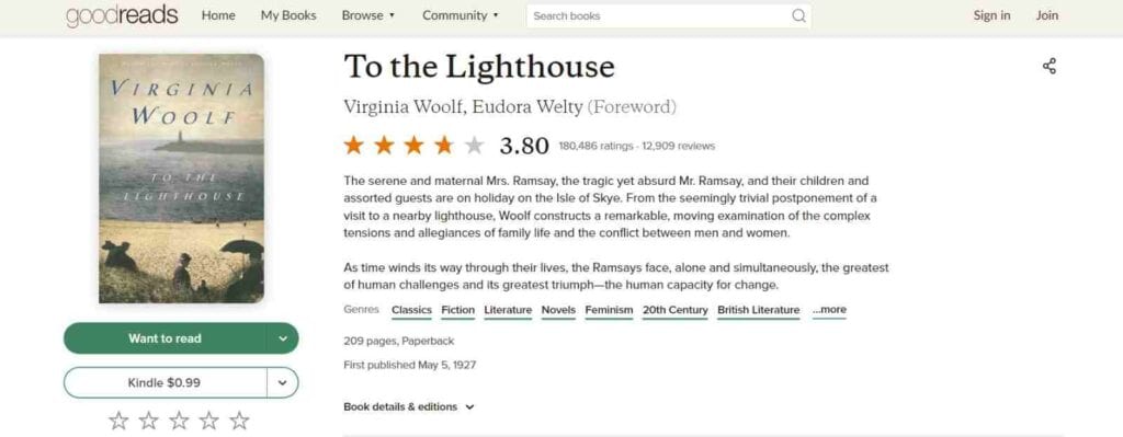 To The Lighthouse By Virginia Woolf is a top 10 books to read before you die